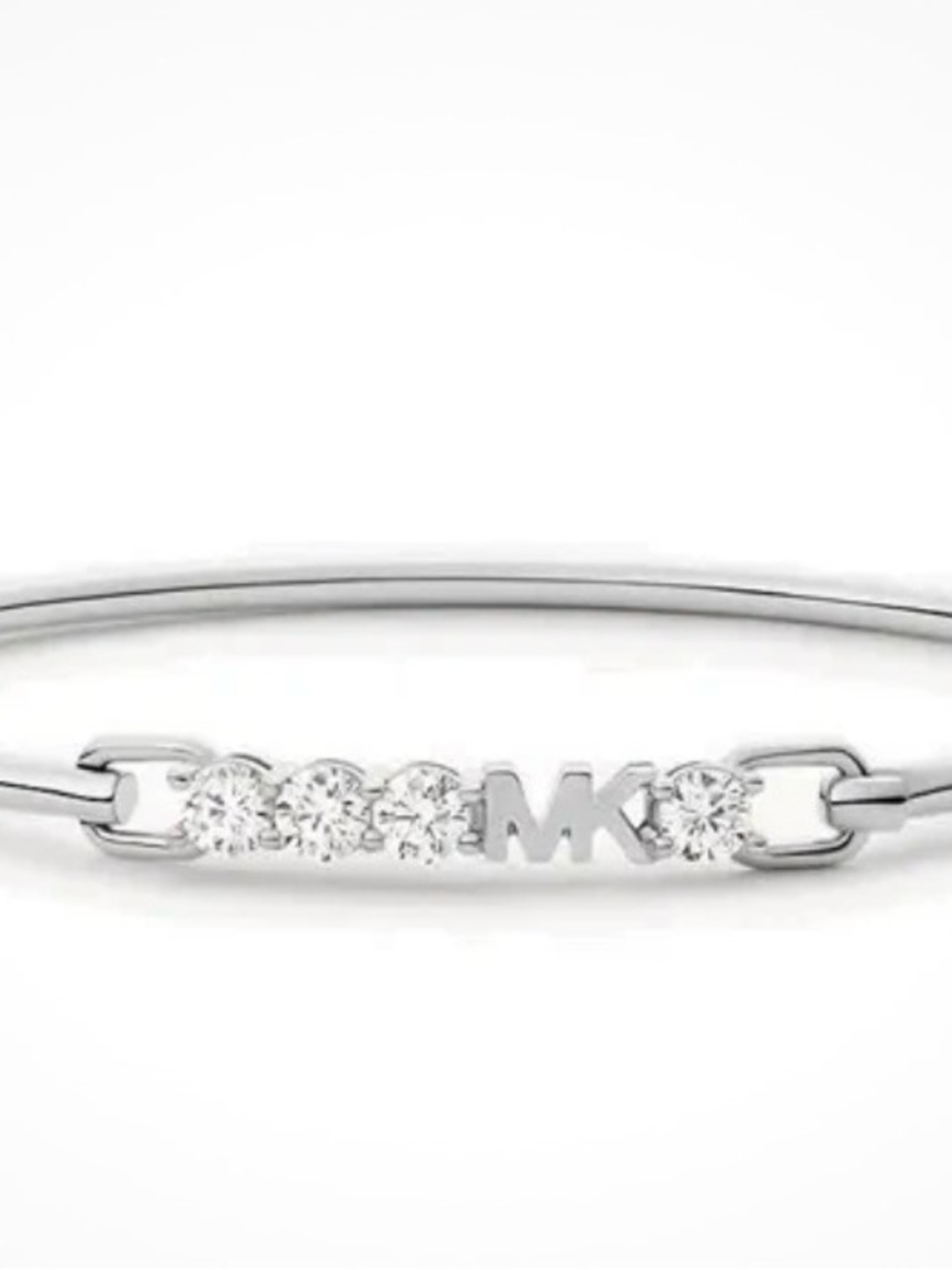 Michael Kors Bracelet MK Logo Silver Cubic Zirconia Crystals MKJ7317040, One Sz